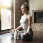 woman doing yoga